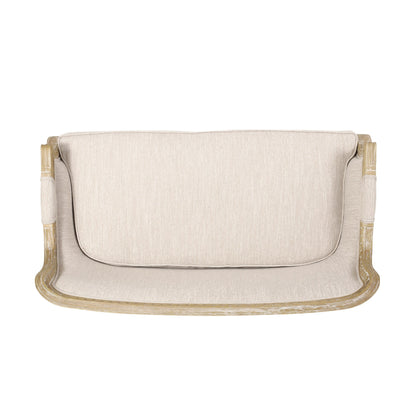 Canapé causeuse en bois beige marron 49,75 $ avec cadre en bois Rubbey et pieds en bois pour le salon