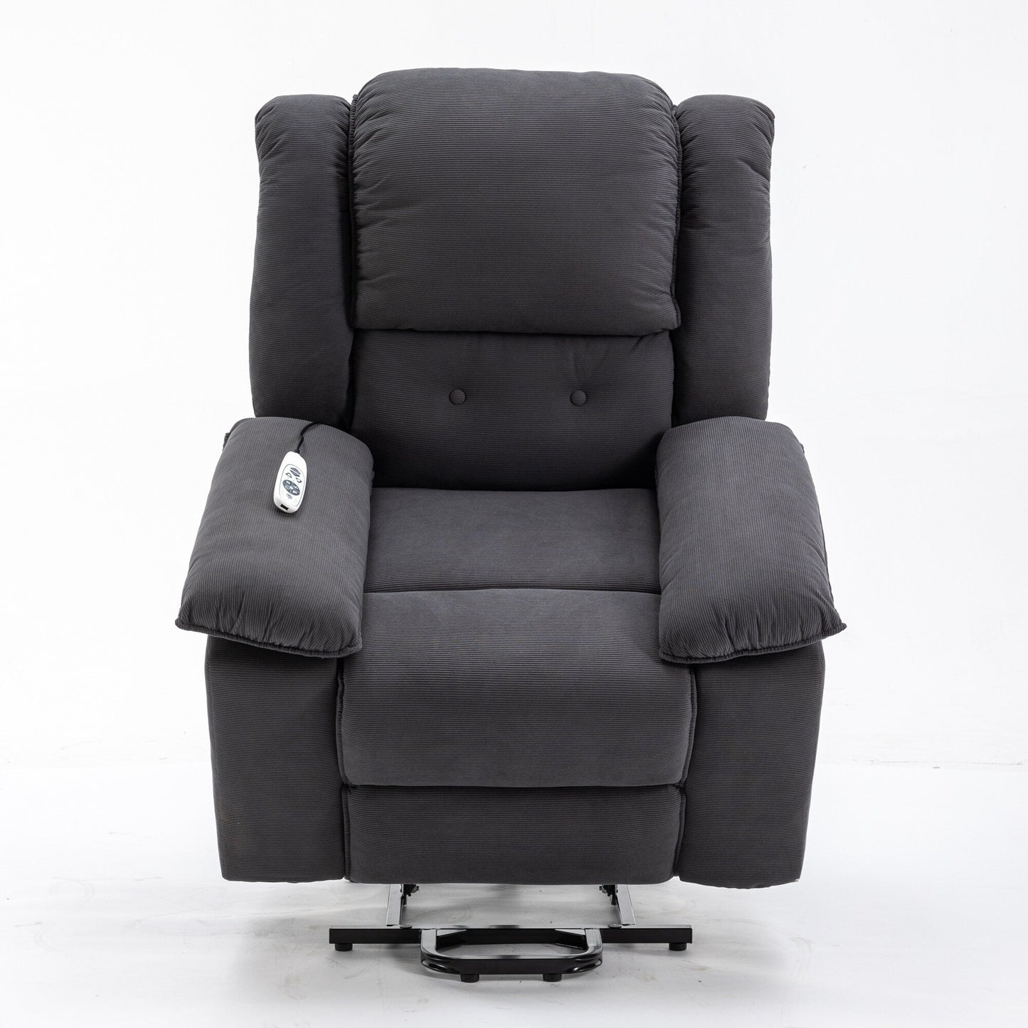 Fauteuil inclinable releveur beige pour personnes âgées avec massage, chauffage, inclinaison réglable, rangement latéral et fonctions de positionnement multiples