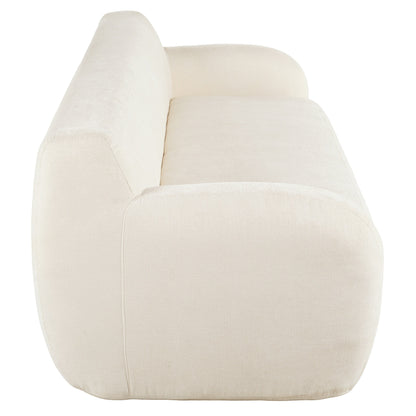 Canapé 3 places minimaliste beige avec rembourrage en mousse haute densité