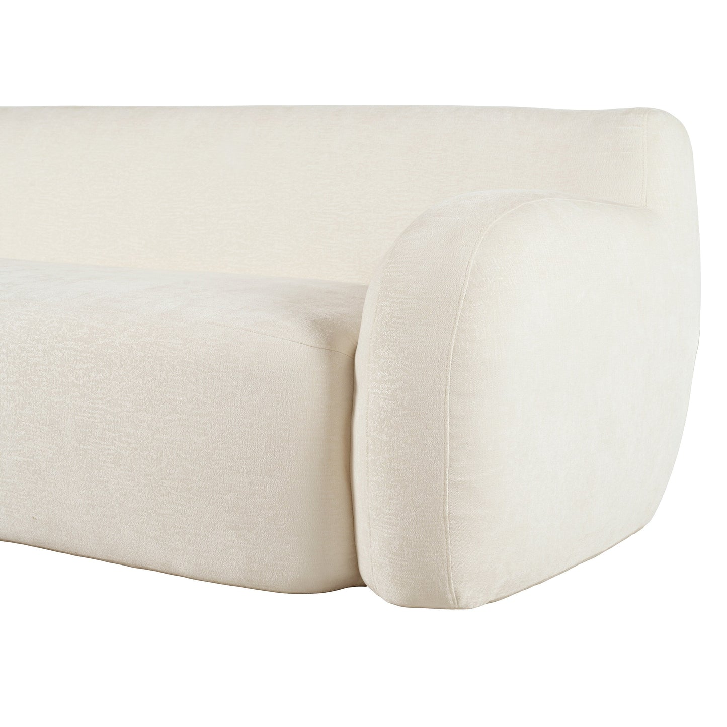 Canapé 3 places minimaliste beige avec rembourrage en mousse haute densité