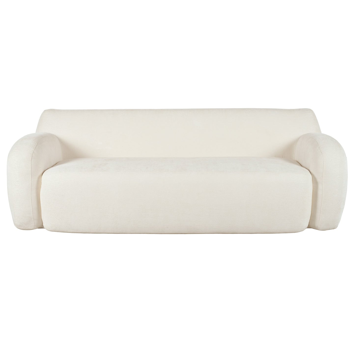 Canapé 3 places minimaliste beige avec rembourrage en mousse haute densité