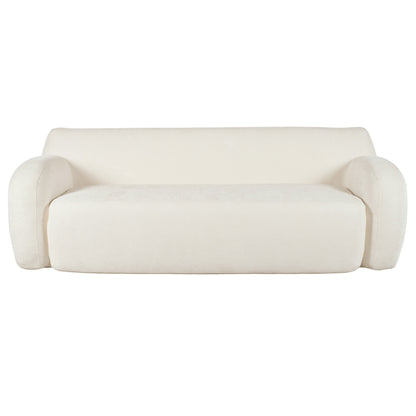 Canapé 3 places minimaliste beige avec rembourrage en mousse haute densité