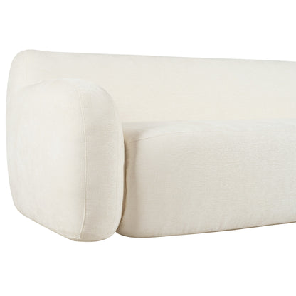 Canapé 3 places minimaliste beige avec rembourrage en mousse haute densité