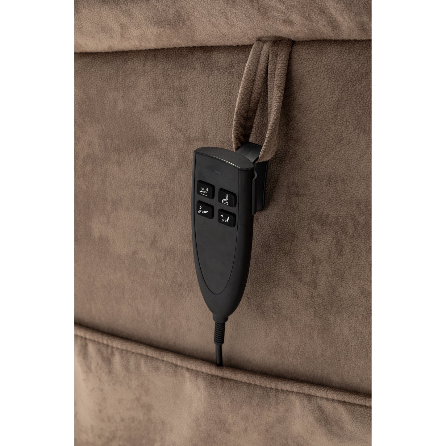 Fauteuil inclinable électrique surdimensionné beige avec moteur OKIN, fonction d'inclinaison à 180°, siège extra-large et poches de rangement latérales