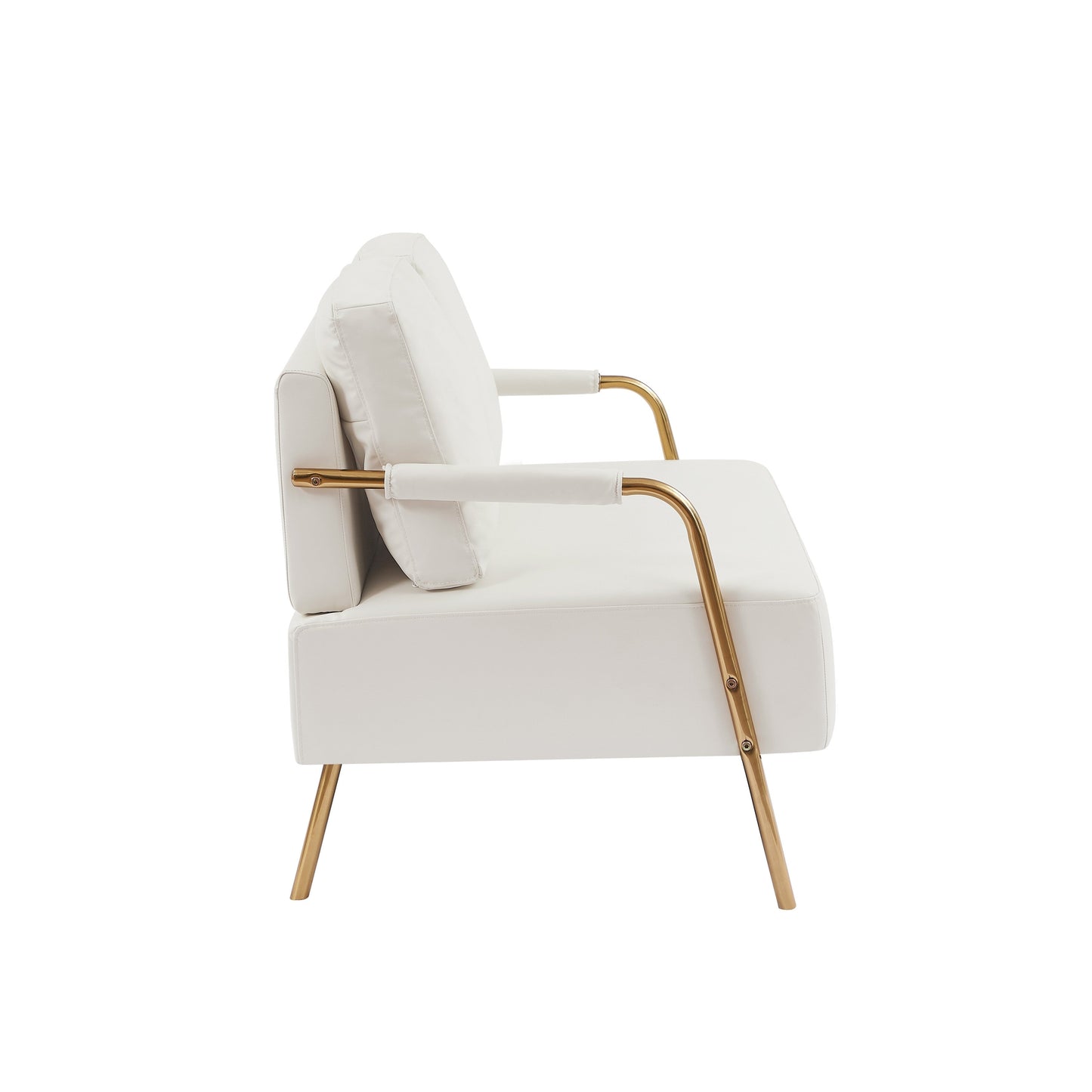 Canapé causeuse en tissu beige adapté aux animaux de compagnie avec coussin amovible