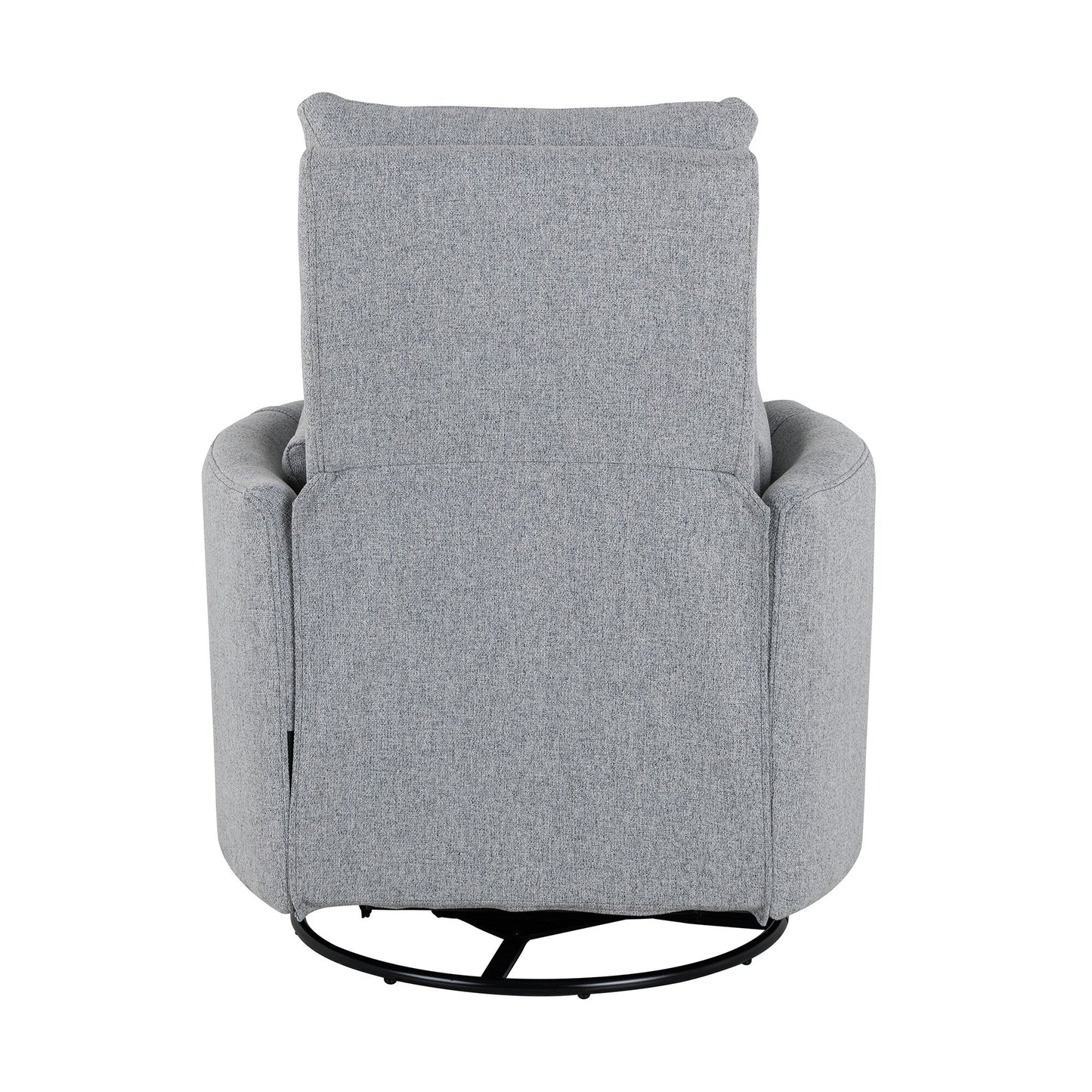 Fauteuil inclinable pivotant beige avec réglage manuel, rotation à 360° et deux oreillers amovibles
