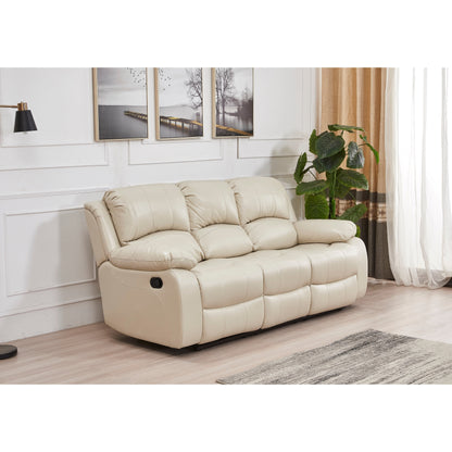 Canapé 3 places inclinable manuellement en cuir reconstitué Betsy Furniture 8018