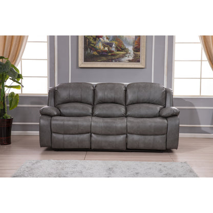 Canapé 3 places inclinable manuellement en cuir reconstitué Betsy Furniture 8018