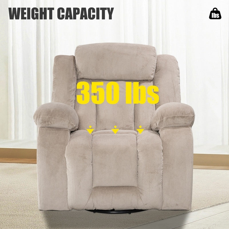 Fauteuil inclinable pivotant et rembourré