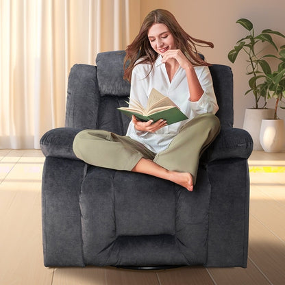 Fauteuil inclinable pivotant et rembourré