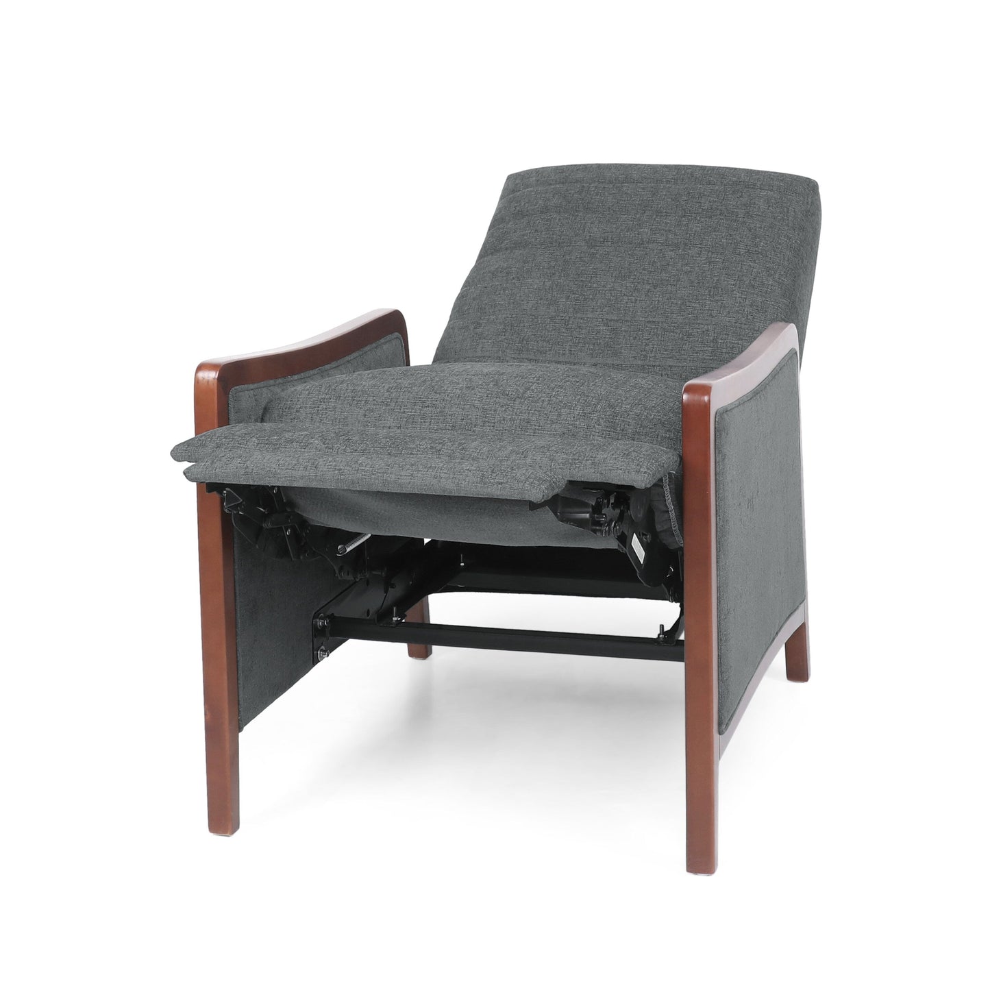 Fauteuil inclinable à dossier relevable en bois de bouleau avec coutures en canal