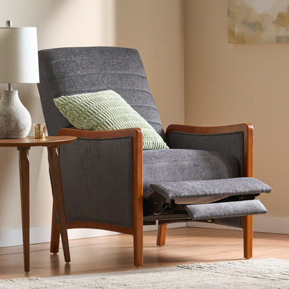 Fauteuil inclinable à dossier relevable en bois de bouleau avec coutures en canal