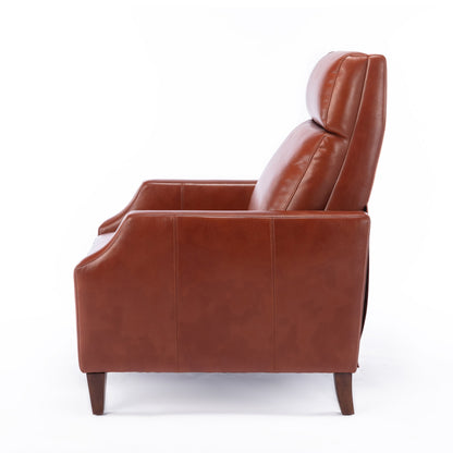 Fauteuil inclinable Biscoe Push Back - Caramel, une option d'assise élégante et confortable pour votre maison