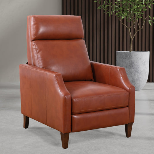 Fauteuil inclinable Biscoe Push Back - Caramel, une option d'assise élégante et confortable pour votre maison