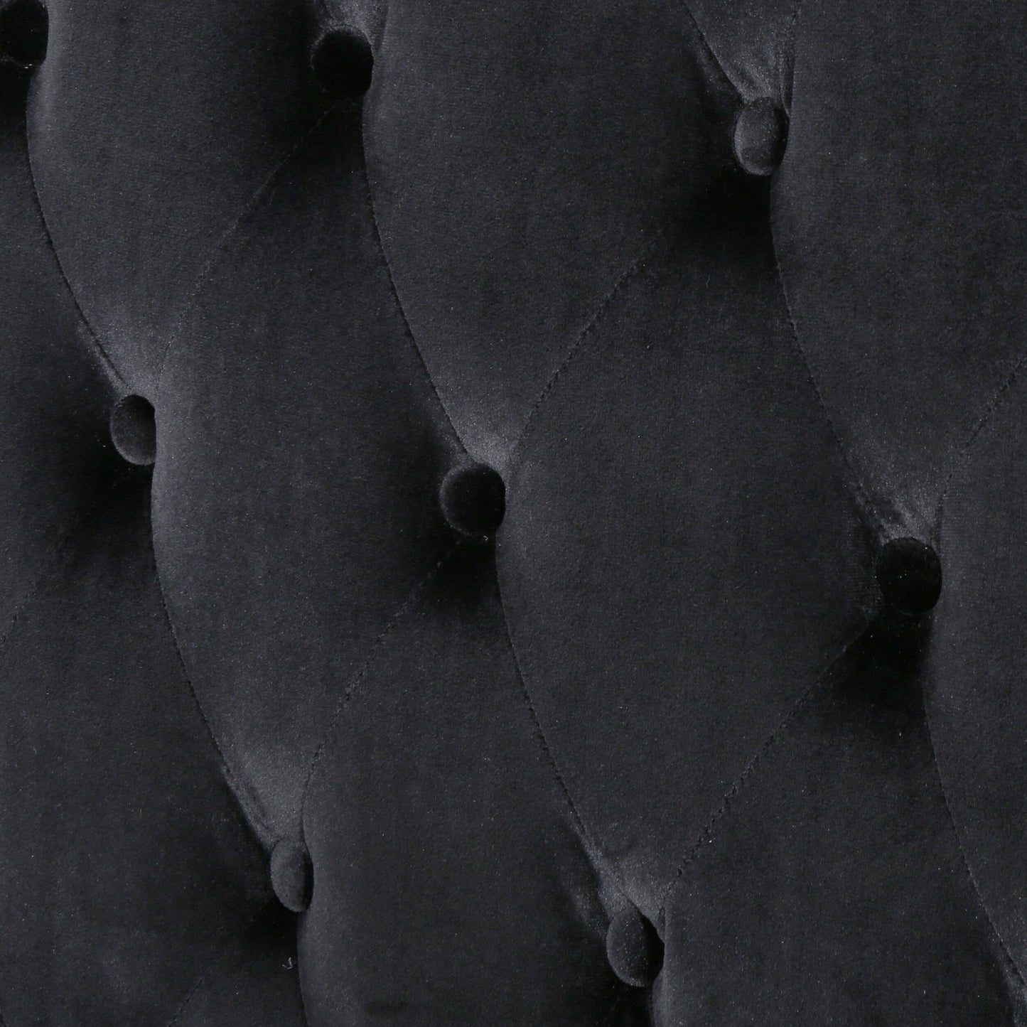 Canapé causeuse capitonné en velours noir 50,25 pouces avec pieds en bois pour salon