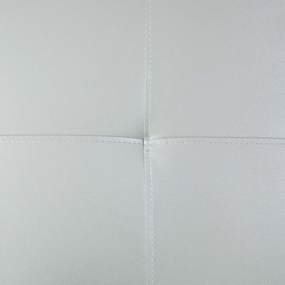 Ensemble de canapés de salon 3 pièces en cuir synthétique semi-PU noir et blanc