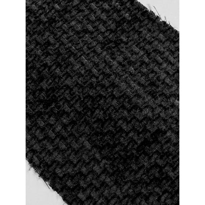 Ensemble de canapés modulaires 4 pièces en chenille noire