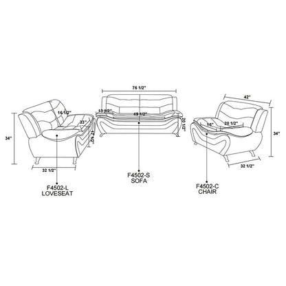 Canapé de salon 1 place en similicuir noir