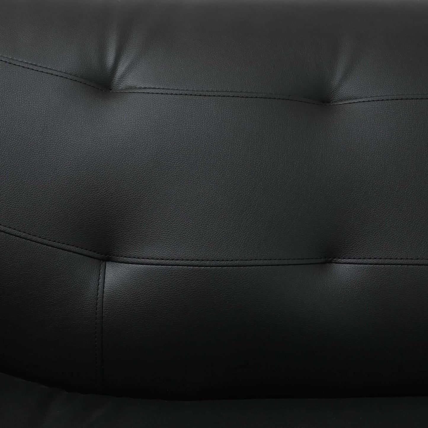 Canapé de salon 1 place en similicuir noir