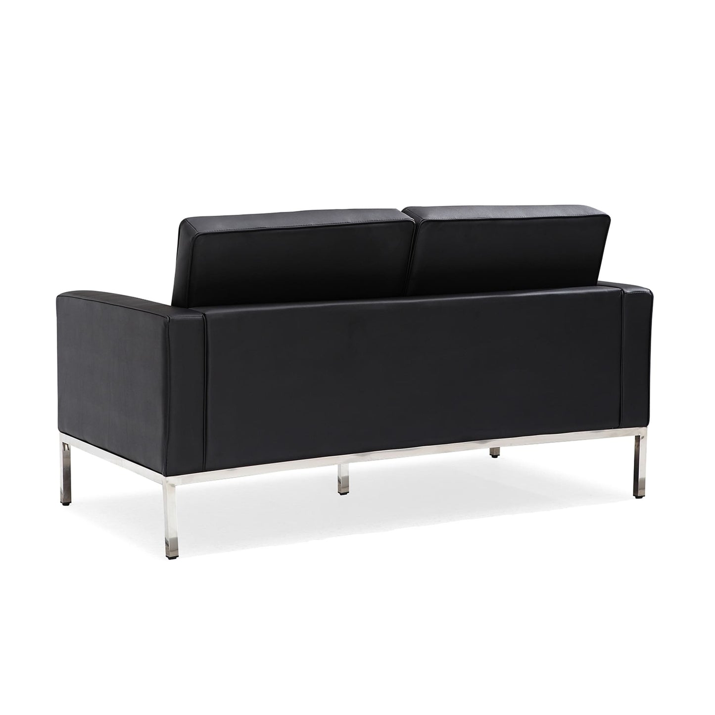 Canapé multiplaces Florence 33''-83'' de largeur en similicuir noir avec clous
