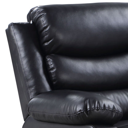 Fauteuil inclinable électrique en cuir synthétique noir