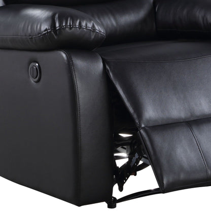 Fauteuil inclinable électrique en cuir synthétique noir