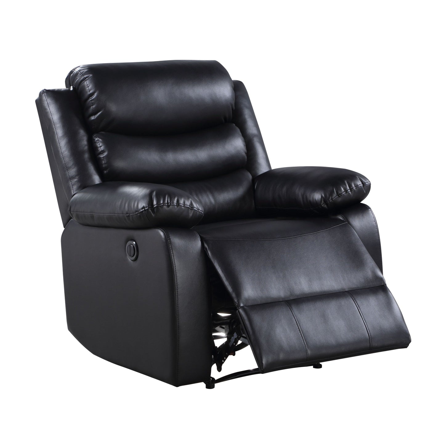 Fauteuil inclinable électrique en cuir synthétique noir