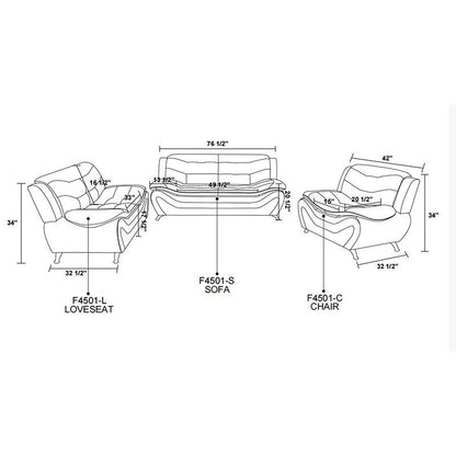 Canapé de salon 1 place en similicuir noir et blanc