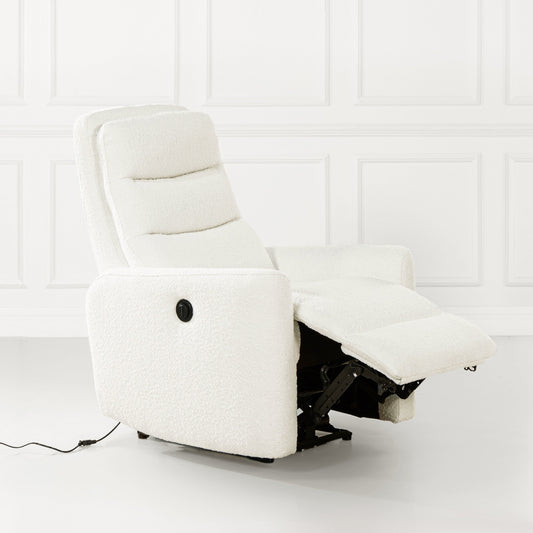 Fauteuil inclinable électrique à dossier haut rembourré Bloomy 35,5 Boucle