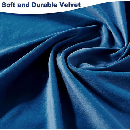 Canapé-lit convertible bleu avec coussins