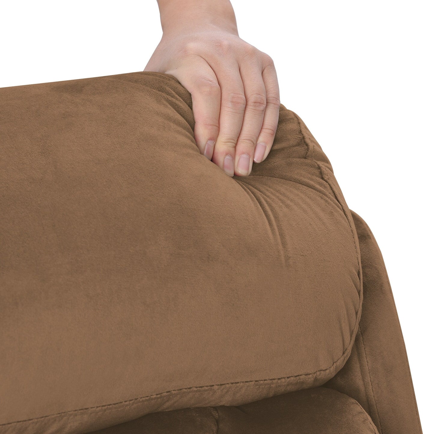 Fauteuil inclinable électrique bleu pour personnes âgées avec télécommande et poche latérale