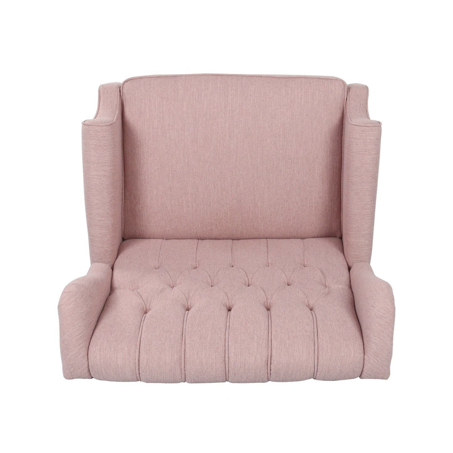 Fauteuil inclinable rembourré surdimensionné Blush avec repose-pieds, dossier capitonné et clous décoratifs