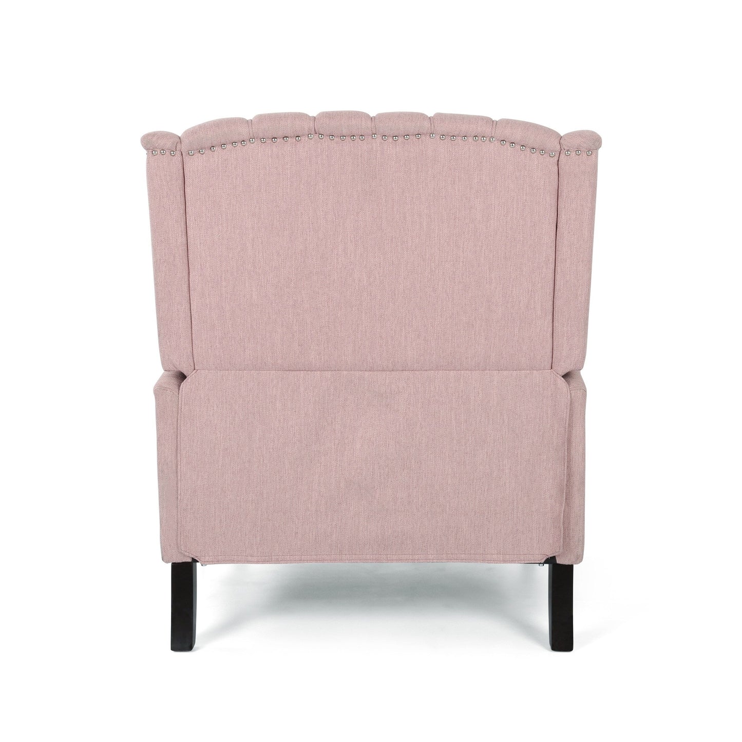 Fauteuil inclinable rembourré surdimensionné Blush avec repose-pieds, dossier capitonné et clous décoratifs