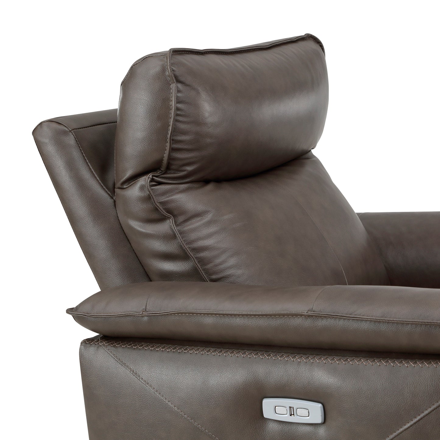 Fauteuil inclinable électrique Blythe en cuir assorti