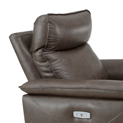 Fauteuil inclinable électrique Blythe en cuir assorti