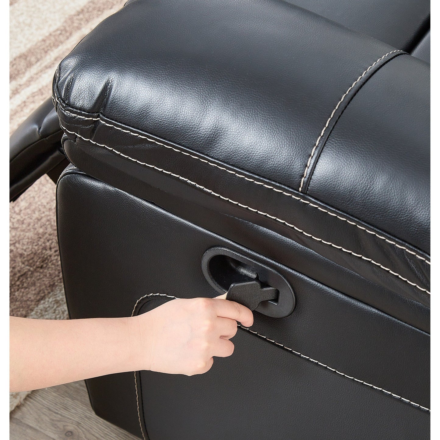 Fauteuil inclinable en cuir reconstitué