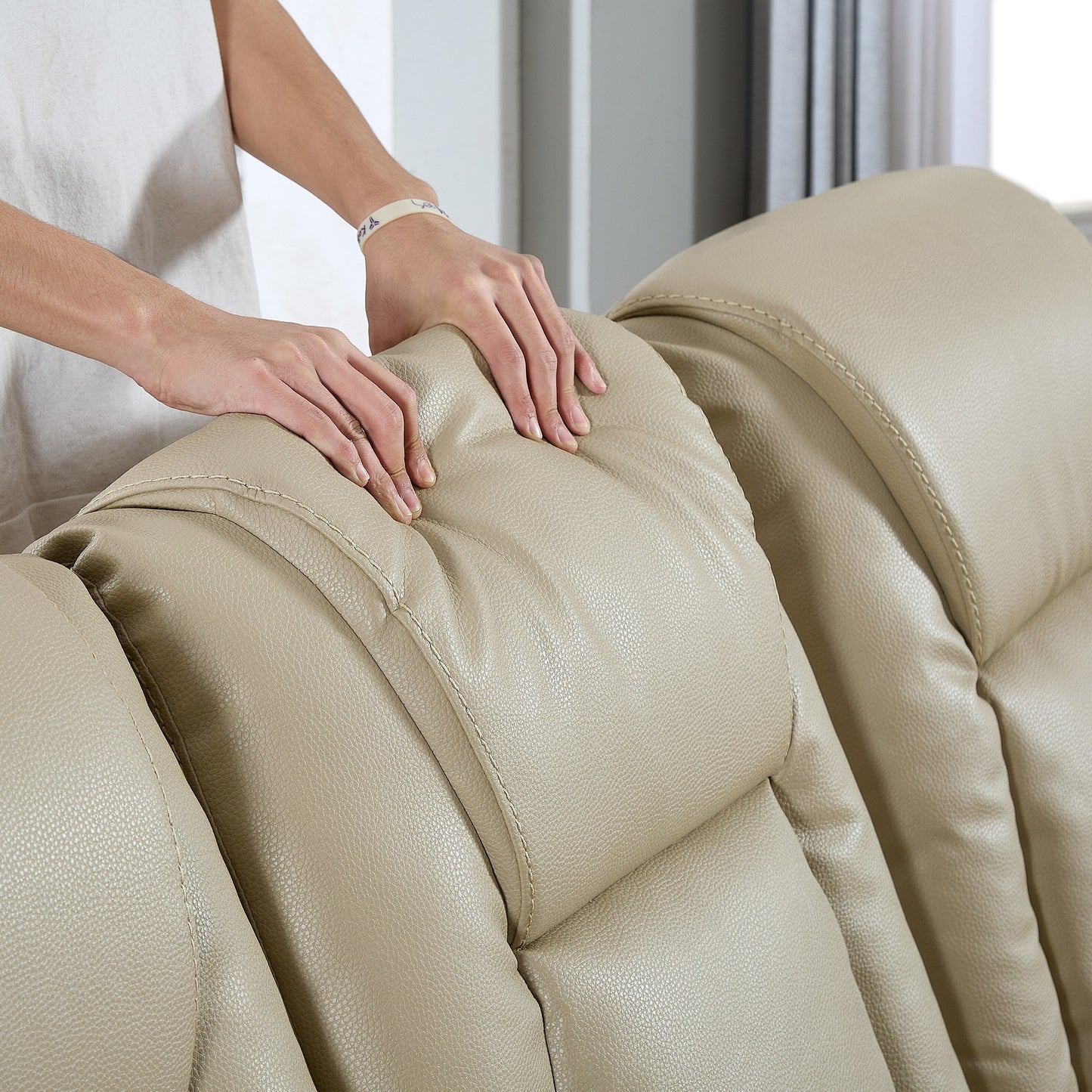 Fauteuil inclinable en cuir reconstitué