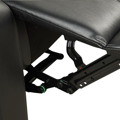 Fauteuil inclinable manuel en cuir PU respirant avec accoudoirs et dossier rembourrés