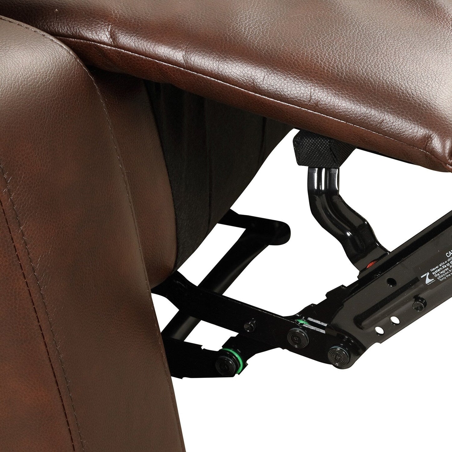 Fauteuil inclinable manuel en cuir PU respirant avec accoudoirs et dossier rembourrés