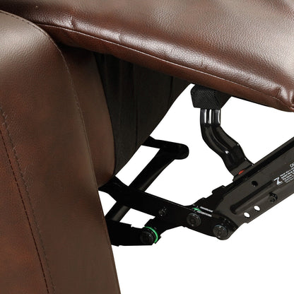 Fauteuil inclinable manuel en cuir PU respirant avec accoudoirs et dossier rembourrés