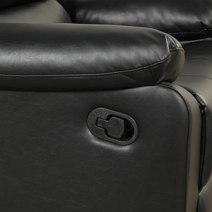 Fauteuil inclinable manuel en cuir PU respirant avec accoudoirs et dossier rembourrés