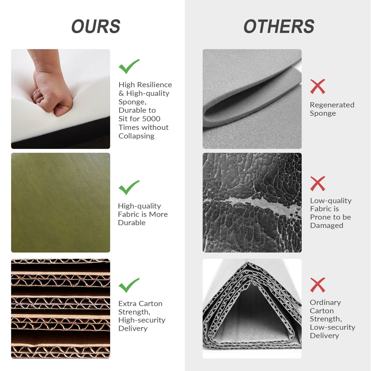 Fauteuil inclinable moderne Brigida en cuir véritable avec garniture cloutée et repose-pieds réglable, lot de 2 par HULALA HOME