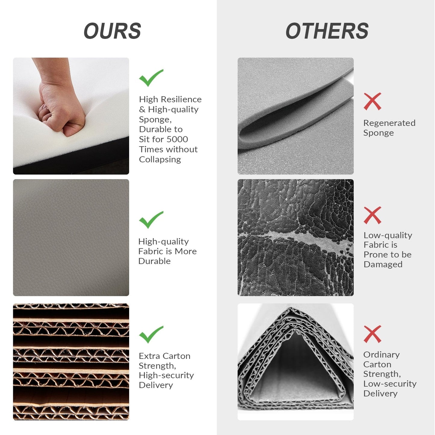 Fauteuil inclinable moderne Brigida en cuir véritable avec garniture cloutée et repose-pieds réglable, lot de 2 par HULALA HOME