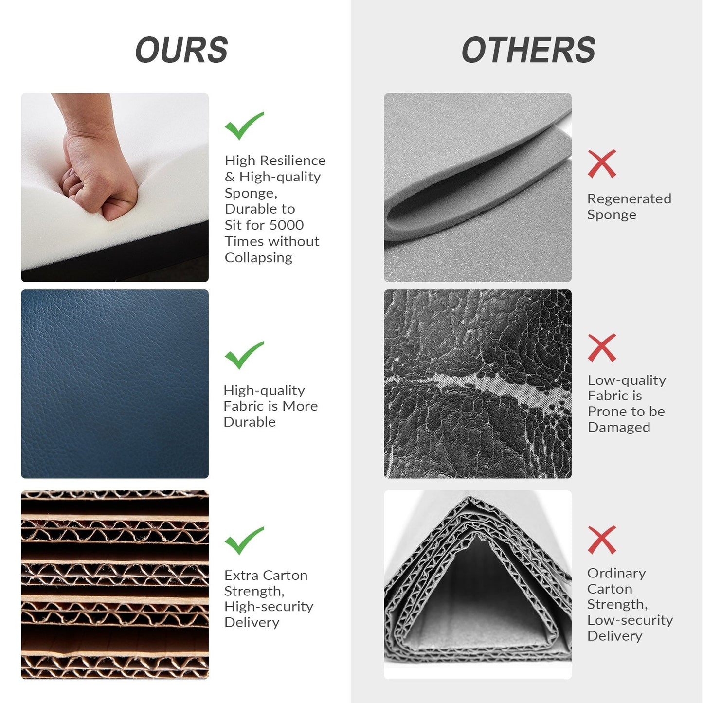 Fauteuil inclinable moderne Brigida en cuir véritable avec garniture cloutée et repose-pieds réglable, lot de 2 par HULALA HOME