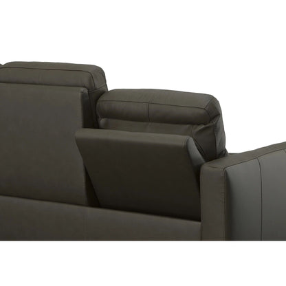 Canapé inclinable électrique Broadway en cuir avec appuie-têtes électriques par Flexsteel