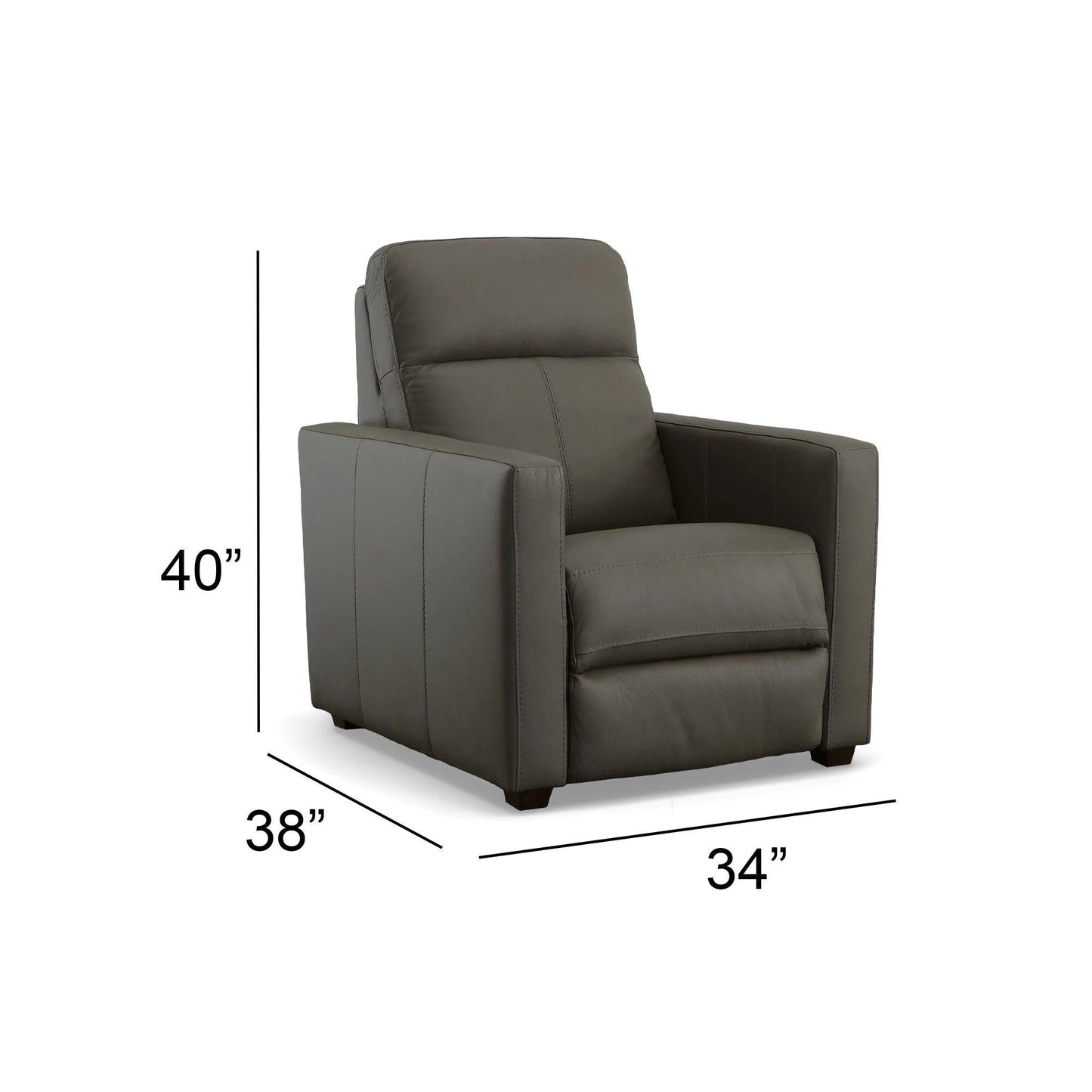 Fauteuil inclinable électrique Broadway en cuir de qualité supérieure avec appui-tête électrique par Flexsteel
