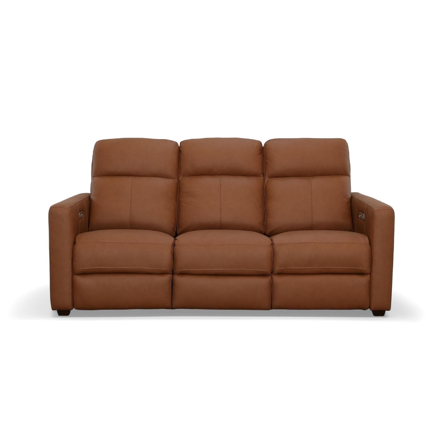 Canapé inclinable électrique Broadway en cuir avec appuie-têtes électriques par Flexsteel
