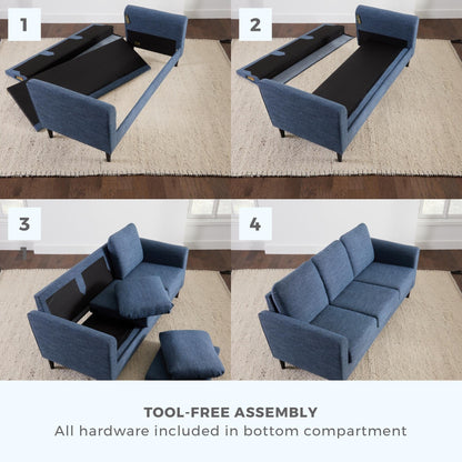 Canapé Brookside Clara 73 à accoudoirs incurvés rembourrés