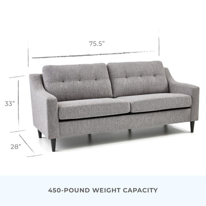 Canapé Brookside Ellen 75 à accoudoirs arrondis rembourré