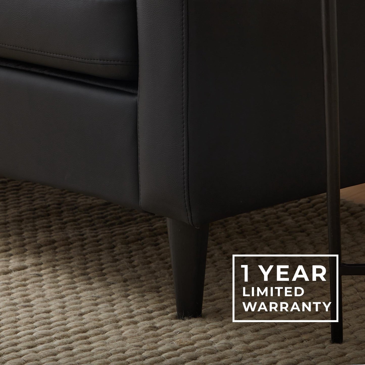 Canapé Brookside Ellen 75 à accoudoirs arrondis rembourré